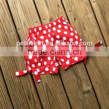 Hot Sale Baby Clothes Boutique Kids Girls Solid Clolor Icing Shorts Children Polka Dot Design Blank Board Pant photo-2