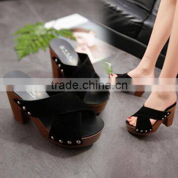 Zm50244b Summer New Style Lady Shoe Chunky Heels Fashion Sandals Women photo-3
