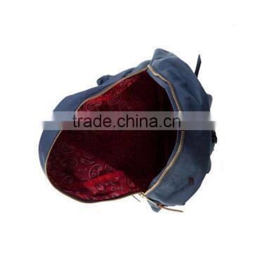 High Quality Jean Sports Hot Style Outdoor Denim Hemp Backpack photo-2