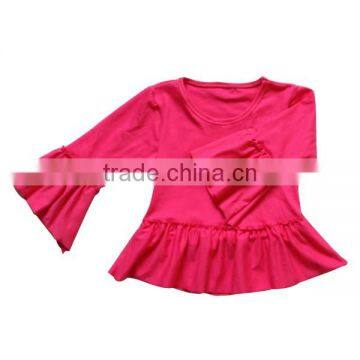 2016 Baby Names Factory Wholesale Ruffle Cotton Clothes Baby Shirts Ruffle Fall Boutique Clothes photo-4