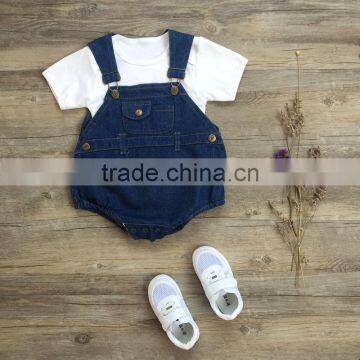 SHIJ Baby Clothing Cute Cotton Denim Romper photo-2