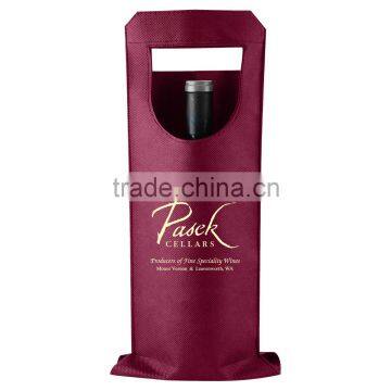 Single Bottle Wine Tote Bag - Features Simplistic Sleeve-like Design With a Large Front Die-cut Window. photo-3