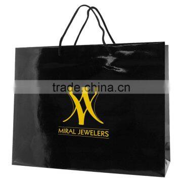 Color Gloss Laminated Eurotote Shopping Bag - features cardboard bottom, dimensions are 13" x 5" x 10" and comes with your logo.