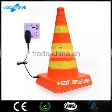 Shrinkable White Traffic Cones Safety Choice at Dark Night photo-4