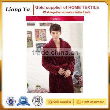 winter hot sale thick flannel bathrobe for men