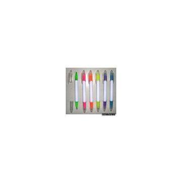Highlighter ball pen (fluorescent marker, ballpoint pen)