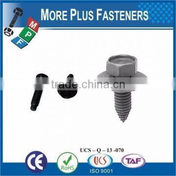 SEMS DIN 6901 SCREW WITH FLAT WASHER ASSBMBLIES SLOT INDENT HEX HEAD SHARP POINT TAPPING SCREW photo-5