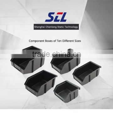 Black ESD Plastic Box for Storing Electronic Components