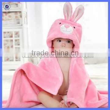 Fashion pink color design 100% cotton kids bathrobes