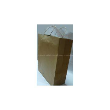 recycled brown paper bag with twist handle