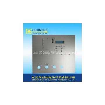 Large machies back membrane switch with aluminum plate