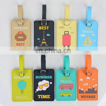 Customize design soft pvc luggage distinguish card tag, baggage tag, luggage tag