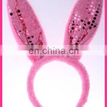 CG-CR063 Sequin bunny ear headband