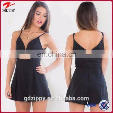 2015 Fashion style clothes for Women new design playsuit in black