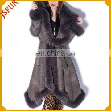 Classic color wonderful style sheep skin fur coat