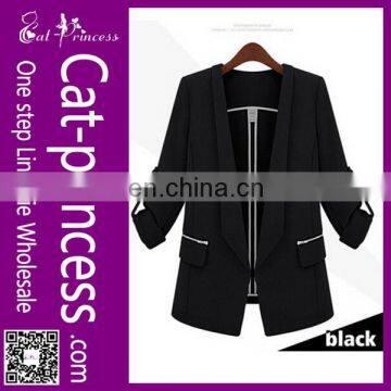 Fashion new design black boutique women business suit coat