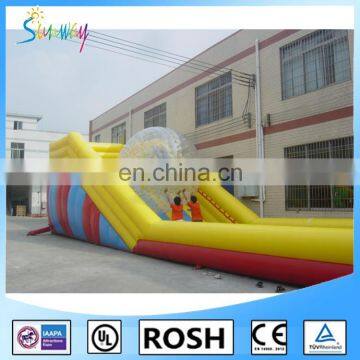 SUNWAY PVC Tarpaulin Inflatable Slope For Zorbing Ball With CE Approved