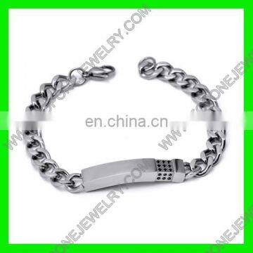 wholesale latest unique design bracelet stainless steel jewelry chain engravable bracelet