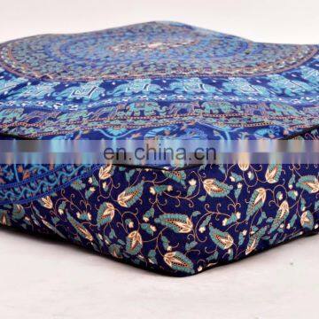 Cotton Cushion Cover Dog Bed Pillow Case Indian Handmade Square Ottoman Poufs Floor Pillow Cover