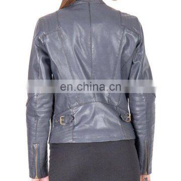 Pakistani Manufacturer Pink Women's Pink Pure Leather Spring Jacket Fashion Style With Zipper