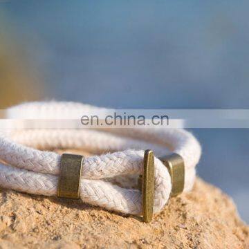 Nautical rope bracelet Natural creme cotton bracelet