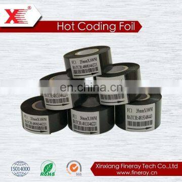 Hot Time and Date Printing Ink Roll Ribbon/hot Thermal Transfer Foil for Printing Expiration Date FC3 Type 30mm*100m Size photo-3