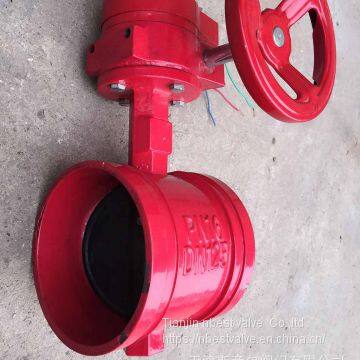 Grooved Type Fire Fighting Water Handle Butterfly Valve