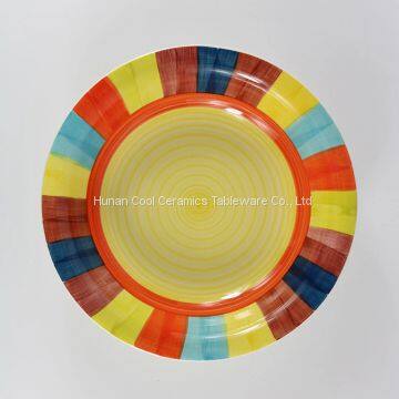 wholesale custom cheap restaurant bulk ceramic printed dinner plate