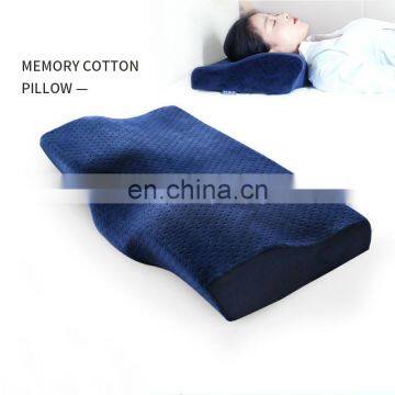 2019 New design velvet fabric eyelash pillow memory foam side sleeper memory foam neck pillow