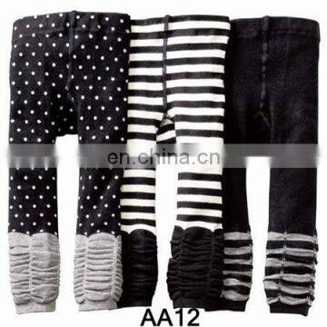 Toddler Boys Girls Knit Footless Ankle Tight Leggings Pants Tights Printed Polkar Dot Skull Trousers 4 Size 3 Pairs/pack photo-5