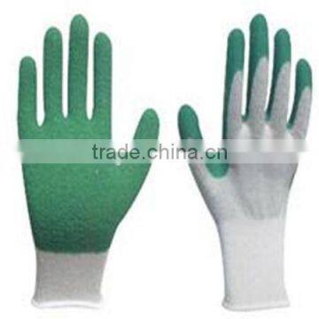 good quality knit wrist gloves/safety gloves/latex palm gloves