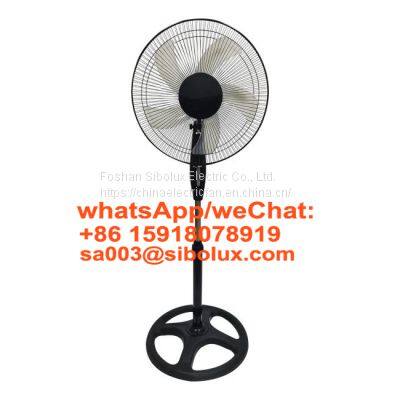 16 inch electric plastic stand fan standing fan with remote control and round base
