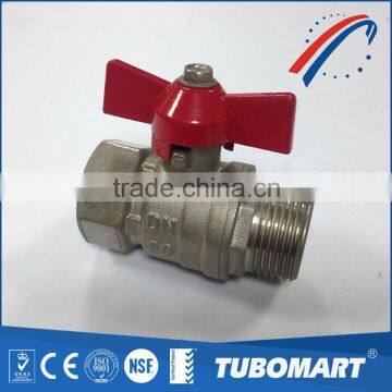 Factory Provide Directly high temperature brass DN20 ball valve with steel handle