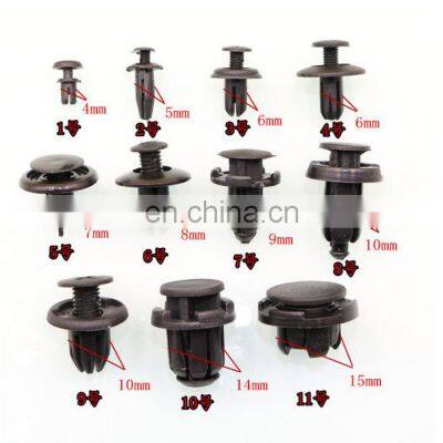 Car Bumper Push Fasteners Rivet Clips Pins Rivet Push Type Retainer & Square Screw Nut