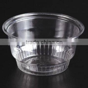 Strong take away plastic ice cream / sundae cup with matching lids without hole, special design could be made on the cups