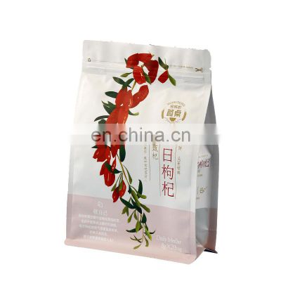 High Quality Wholesale Custom Zipper Side Gusset Bag For Plastic Tea Food Packaging Bag