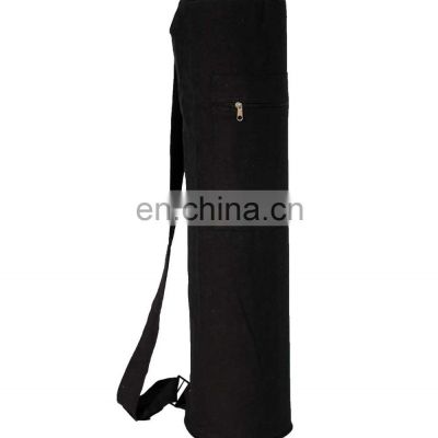 Top sale Dyed Solid colored organic cotton canvas yoga mat bag Indian supplier