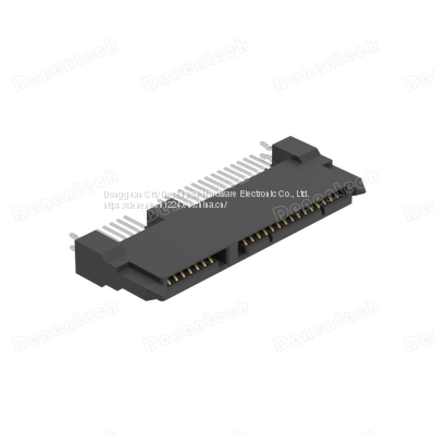 Denentech SATA 7+15P Female H14.15mm Straight Dip Connector