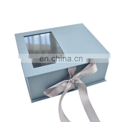 Presentation boxes packing with clothing gift folding boxes with pvc window