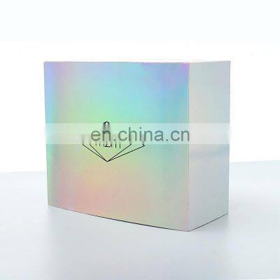 Wholesale Hologram Cosmetic Paper Storage Box Beauty Make up Luxury Packing Gift Boxes Custom Logo