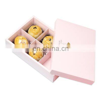 Plate pink gift box paperboard split food box paper travel gift box