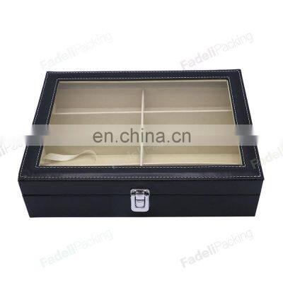 Glasses Storage Box Custom 8 Slots Leather Glasses Packaging Cases Display photo-3