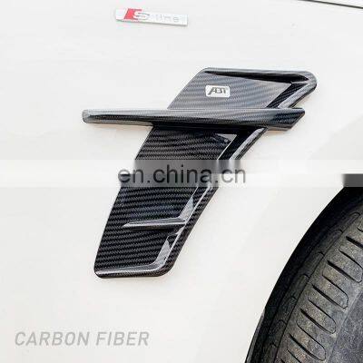 Autoaby Car Sticker For Audi a3 8v a4 b8 b6 q5 a5 8v a6 c6 c5 q7 Side Air Fender Vents ABS Car Accessories 2Pcs/Set