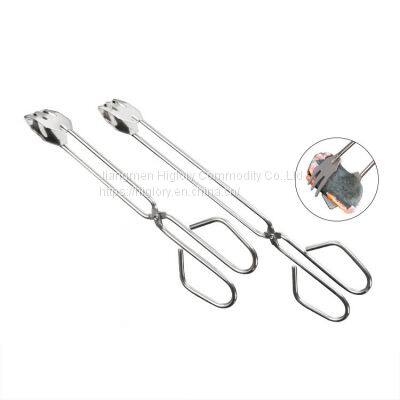 Wholesale Promotion Household Iron With Zinc Coat Food Steak Clamp Kitchen Domestic Party BBQ Tong photo-5