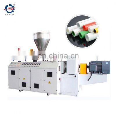 Twin Screw Pe Pp Ppr Pvc Plastic Water Pipe Production Line Pe Pipe Manufacturing Machine photo-2
