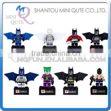 Mini Qute DARGO 8pc/set plastic Marvel Avenger Spiderman batman boys building blocks action figures educational toy NO.840A-H