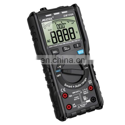 DM100A Auto-Ranging 10000 Counts Display Multimeter Tester Voltage Current Capacitance Measuring Smart Digital Multimeter