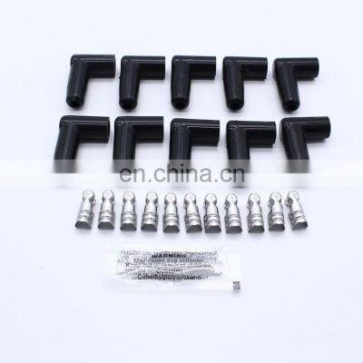 Universal Red Straight Boots 8mm Spark Plug Wire Set