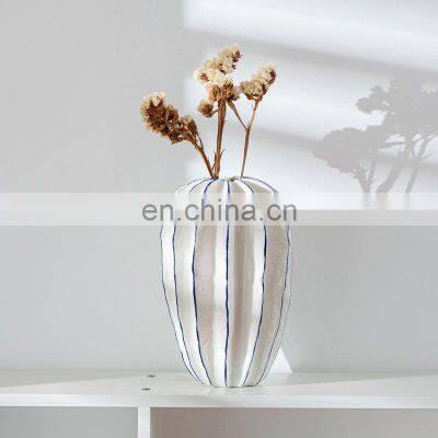 Скандинавский современный керамический вазон в форме карамболы. Искусственный горшочек для цветов. Керамический вазон для украшения интерьера дома photo-3