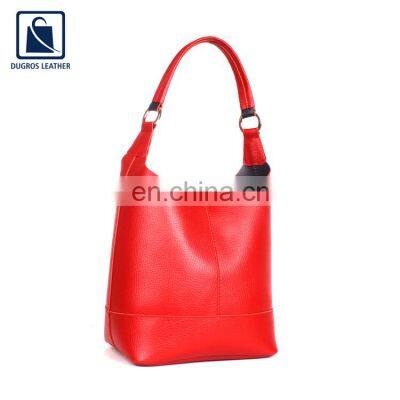 Trendy Design Stylish and Elegant Look Open Closure Type Women Genuine Leather Shopper Bag Supplier